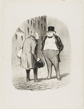 The Bourgeois and His Tailor, plate 5 from Les Bons Bourgeois, 1847, Honoré Victorin Daumier,