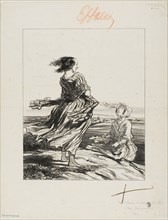 An Activist, from Les Femmes Socialistes, 1849, Honoré Victorin Daumier, French, 1808-1879, France,