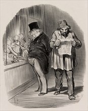 Worker and Bourgeois, from Les Parisiens En 1848, 1848, Honoré Victorin Daumier, French, 1808-1879,