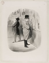 A True Art Lover, plate 66 from Les Bons Bourgeois, 1847, Honoré Victorin Daumier, French,