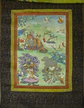 Painted Banner (Thangka) from a Set of Seven Honoring Gayadhara, a Pandit from India, 19th century,