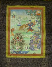 Painted Banner (Thangka) from a Set of Seven Honoring Gayadhara, a Sakya Pandit from India, 19th