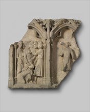 Fragment of an Altarpiece with the Betrayal of Christ and the Suicide of Judas, 1300/1325, French,
