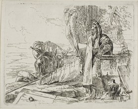 Standing Philosopher and Two Other Figures, from Capricci, 1740/50, Giambattista Tiepolo, Italian,