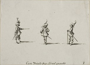 Unarmed Drill, plate one from The Military Exercises, published 1635, Jacques Callot (French,
