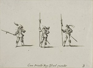 Drill with Halberds, plate three from The Military Exercises, published 1635, Jacques Callot
