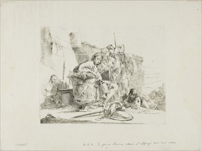 Seated Youth Leaning Against an Urn, from Capricci, 1740/50, published 1785, Giambattista Tiepolo,