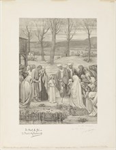 Pastoral Life of Saint Geneviève (center panel), c. 1888, Georges-William Thornley (French,