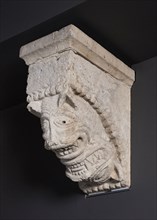 Corbel with Two Animal Masks from the Monastery Church of Notre-Dame-de-la-Grande-Sauve, 1150/1200,