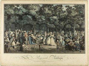 Promenade Publique, 1792, Philibert Louis Debucourt, French, 1755-1832, France, Wash manner color