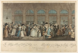The Palais Royal Gallery’s Walk, 1787, Philibert Louis Debucourt, French, 1755-1832, France, Color
