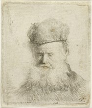 Bust of an Old Man with a Fur Cap and Flowing Beard, Nearly Full Face, c. 1631, Rembrandt van Rijn,
