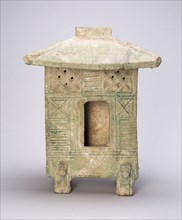 Granary (Cang), Eastern Han dynasty (A.D. 25–220), China, probably Henan province, China, Brick-red