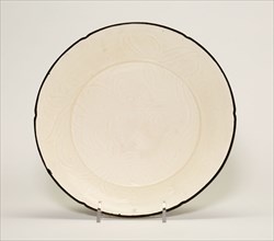 Dish with Lotus Flowers, Song dynasty (960–1279), China, Ding ware, porcelain with underglaze