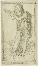 Melpomene, plate seventeen from Apollo and the Muses, c. 1465, Master of the E-Series Tarocchi,