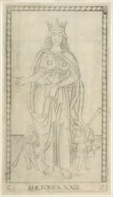 Rhetoric, plate 23 from Arts and Sciences, c. 1465, Master of the E-Series Tarocchi, Italian,