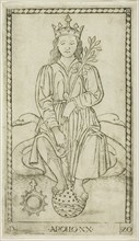 Apollo, plate 20 from Apollo and the Muses, c. 1465, Master of the E-Series Tarocchi, Italian,
