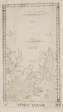 Venus, plate 43 from Planets and Spheres, c. 1465, Master of the E-Series Tarocchi, Italian, active