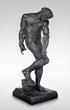Adam, Modeled 1881, cast about 1924, Auguste Rodin, French, 1840—1917, France, Bronze with dark