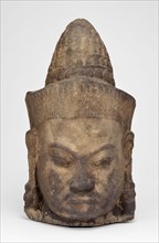 Head of a Male Deity (Deva), Angkor period, late 12th–early 13th century, Cambodia, Angkor Thom,