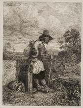 Beggar, c. 1835, Alexandre Gabriel Decamps, French, 1803-1860, France, Etching on white China