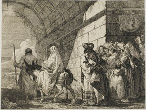 The Holy Family Leaving by a City Gate, plate seven from The Flight into Egypt, 1753, Giovanni