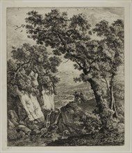 Tobias and the Angel, from Six Landscape Subjects from the Old Testament, 1650/60, Anthoni Waterlo,