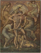 Cupid’s Hunting Fields, 1885, Sir Edward Burne-Jones, English, 1833-1898, England, Gouache, with