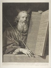 Moïse, 1699, Gérard Edelinck (French, born Flanders, 1640-1707), after Robert Nanteuil (French,
