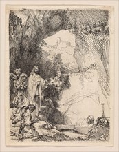 The Raising of Lazarus: Small Plate, 1642, Rembrandt van Rijn, Dutch, 1606-1669, Holland, Etching