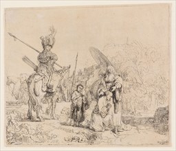 The Baptism of the Eunuch, 1641, Rembrandt van Rijn, Dutch, 1606-1669, Holland, Etching on buff