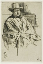 Portrait of a man, 1860, James McNeill Whistler, American, 1834-1903, United States, Drypoint in