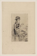 Tatting, 1874, James McNeill Whistler, American, 1834-1903, United States, Etching with foul biting