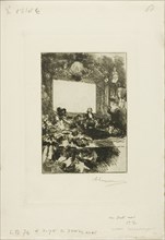 At the Chat Noir, 1893, Louis Auguste Lepère, French, 1849-1918, France, Etching and aquatint on