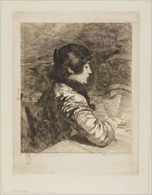 Madame Besnard, 1884, Albert Besnard, French, 1849-1934, France, Etching on ivory laid paper, 269 ×