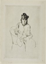 Portrait of Berthe Morisot, c. 1876, Marcellin Gilbert Desboutin, French, 1823-1902, France,