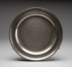 Plate, c. 1789, Thomas Badger, American, 1764–1826, Boston, Pewter, diam. 21.6 cm (8 1/2 in.)