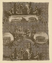 Le Romain (The Roman) (Furnishing Fabric), 1811, Designed by Jean Baptiste Huet (French, 1745–1811)