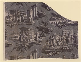 Les Monuments du Midi (Monuments of the South of France) (Furnishing Fabric), c.1811, Designed by