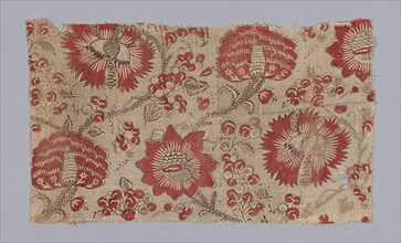 Panel, c. 1770, France, Bordeaux or Nantes, France, Cotton, plain weave, block printed, 38.1 × 63.5