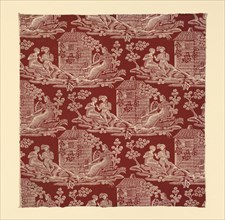 La Trève de Dieu (God’s Truce) (Furnishing Fabric), c. 1820, France, Cotton, plain weave, block