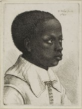 Head of a Young Black Boy in Profile to Right, 1645, Wenceslaus Hollar, Czech, 1607-1677, Bohemia,