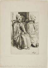 Peasant Women from Near Boulogne, 1873, Alphonse Legros, French, 1837-1911, France, Etching on