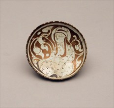 Dish, Late 12th/early 13th century, Iran, Iran, Fritware, painted in lustre on an opaque white