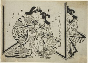 An Interrupted Embrace, c. 1685, Attributed to Sugimura Jihei, Japanese, active c. 1681-98, Japan,