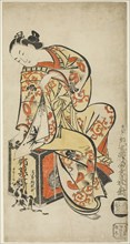 Courtesan Playing with a Cat, c. 1715, Kaigetsudo Dohan, Japanese, active c. 1704-16, Japan,