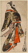 Courtesan Walking, c. 1714, Kaigetsudo Anchi, Japanese, active c. 1704–16, Japan, Hand-colored