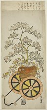 Flower Wagon, c. 1730, Hanegawa Chincho, Japanese, 1679 (?)-1754, Japan, Color woodblock print,