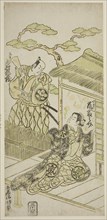 The Actors Ichimura Kamezo I as Yosaku and Arashi Tominosuke I as Koman, c. 1754, Torii Kiyomasu