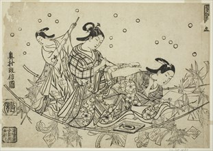 The Crossing of the Tanabata Boat (Tanabata no towataru fune), c. 1715, Okumura Masanobu, Japanese,